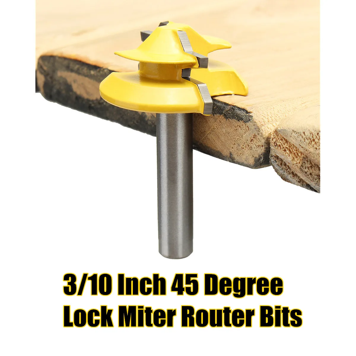 

Woodworker Lock Miter Router Bit 45 Degree Width 4/5'' Woodworking Drill Bit 8mm Shank Tenon Cutter Woodwork Milling Cutters