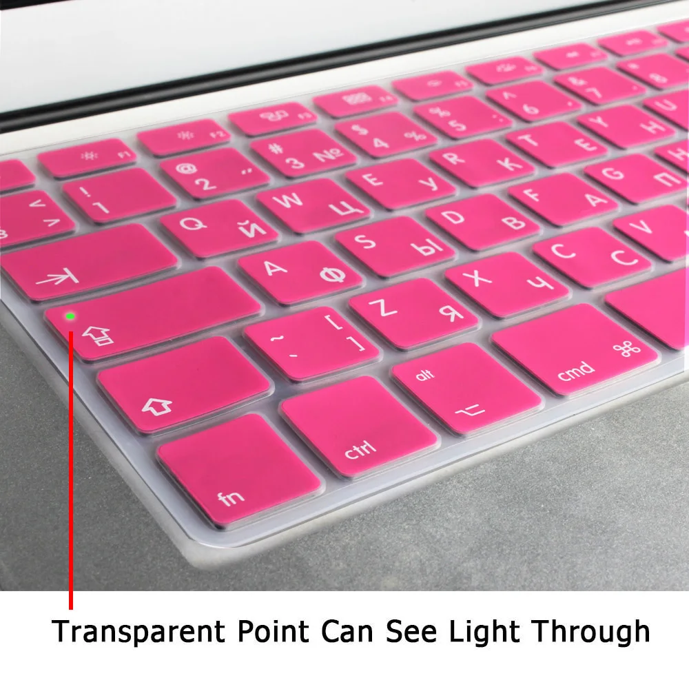 2020 Gradient Keyboard Cover Skin for Turkey MacBook Air 13 Pro 13 15 Retina Silicone Turkish Euro Enter Keyboard Stickers-Rainbow