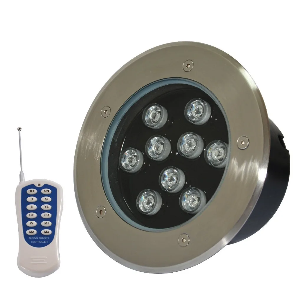 

LED 6W Underground Light RGB Remote Control RGB Remote Control In-Ground Landscape Well Light Outdoor Lights IP65 Waterproof