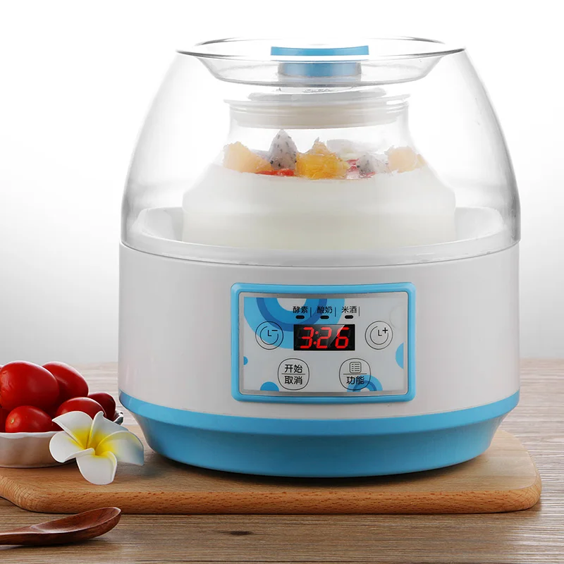 Household Electric Yogurt Maker Multifunction natto Leben fermenter Automatic rice wine fruit Enzyme Machine 2L Glass Liner | Бытовая