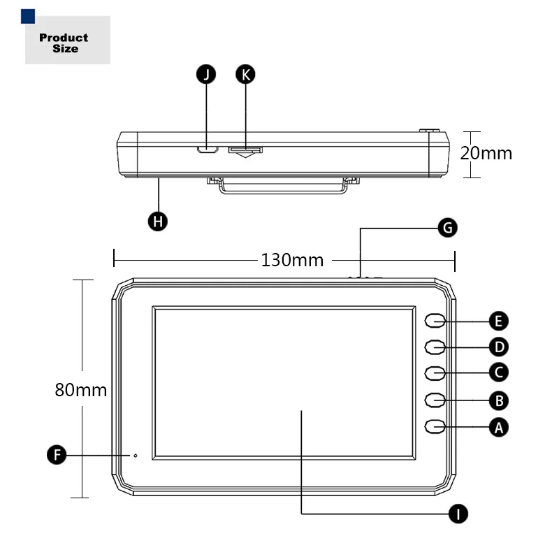 4.3 "TFT ЖК-дисплей Экран цифровой домофон глазок двери Камера ПИР обнаружения движения Дверные звонки 160 градусов Широкий формат ИК ночного