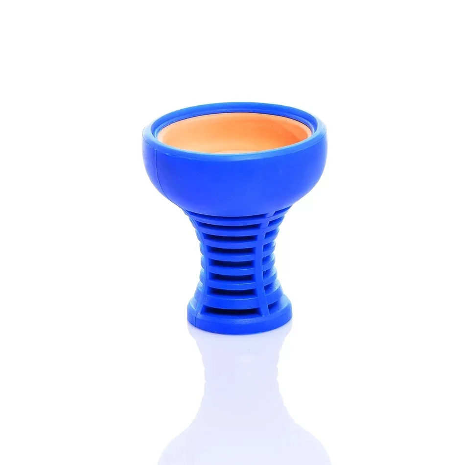 1 шт. Силикон+ керамическая чаша для кальяна наргил Sheesha Vortex аксессуары для кальяна - Цвет: Blue