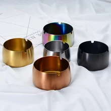 1pc  Ashtray Stainless Steel Round Colourful Shape Ash tray