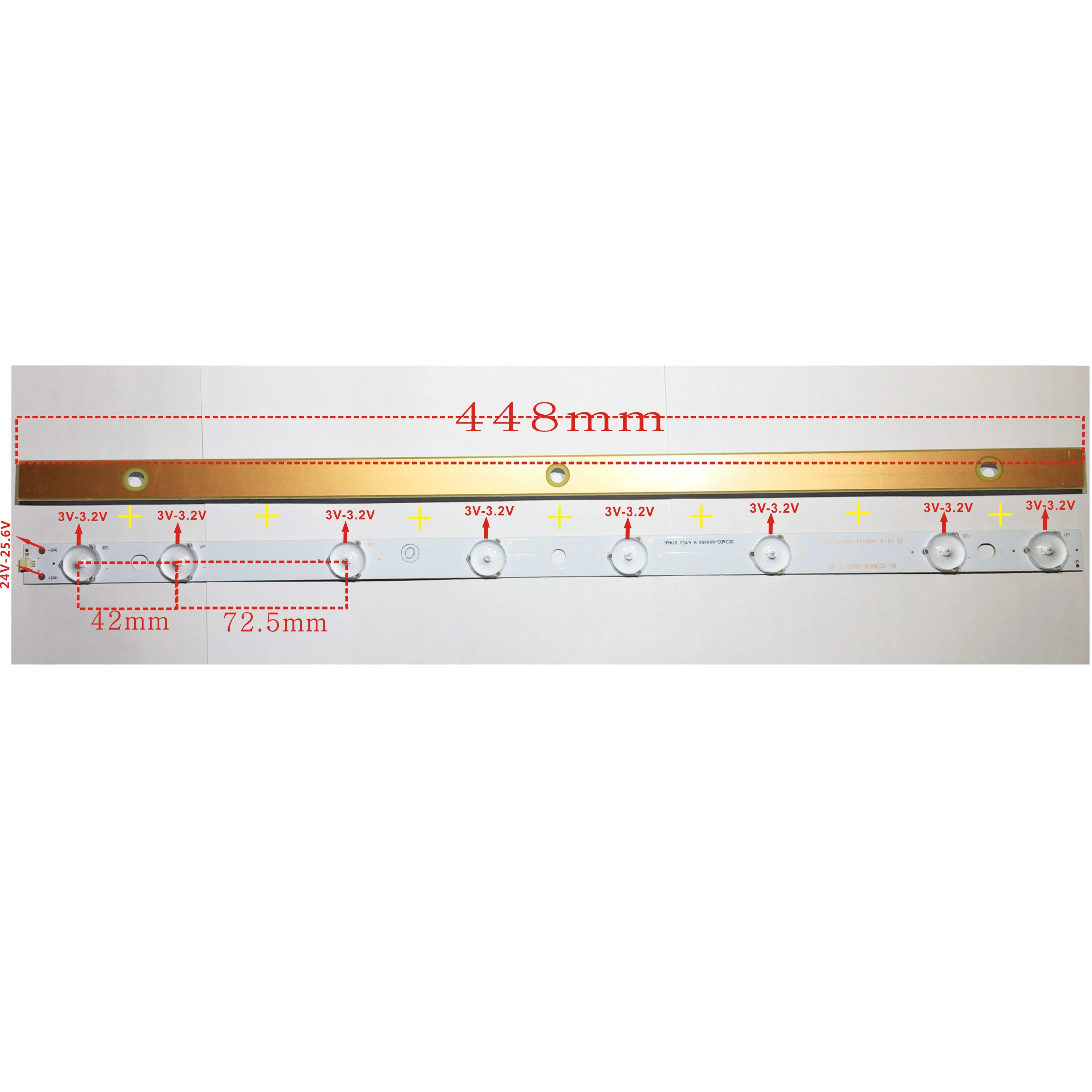 6 шт 448mmLED Подсветка полоса для LG 42 дюйма 4" ROW2.1 ТВ 6916L-1412A 6916L-1413A 6916L-1414A 6916L-1415A 42LN542V 42LA