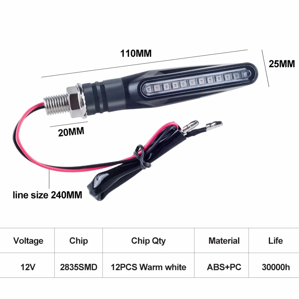 LED motorcycle Atmosphere light 10MM hole flowing water flicker led moto turn signal Indicators Blinker Flexible Bendable lamp LED motorcycle Atmosphere light 10MM hole flowing water flicker led moto turn signal Indicators Blinker Flexible Bendable lamp