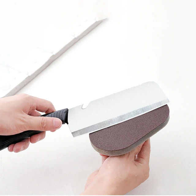 Brosse magique en éponge de cuisine, brosse de nettoyage en mélamine, couteau de détartrage, nettoyeur de casseroles, brosses de décontamination fortes 3
