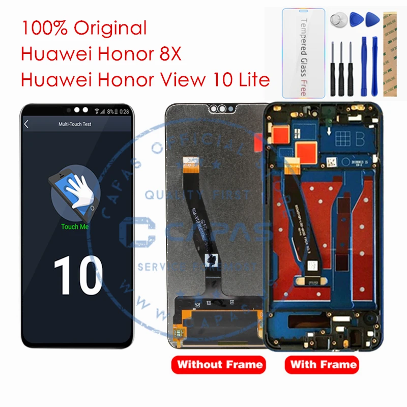 ЖК дисплей и рамка для Huawei Honor 8X оригинальный сенсорный экран View 10 Lite дигитайзер