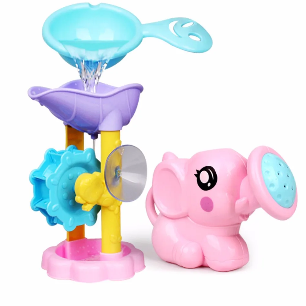 

3Pcs/Set Kids Baby Bath Toys Lovely Plastic Elephant Shape Water Spray for Baby Shower Swimming Toys Kids Gift Drop Shipping