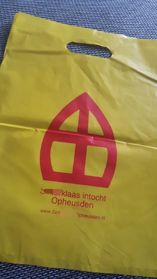 50 шт красочные большие пластиковые хозяйственные сумки с ручкой ...