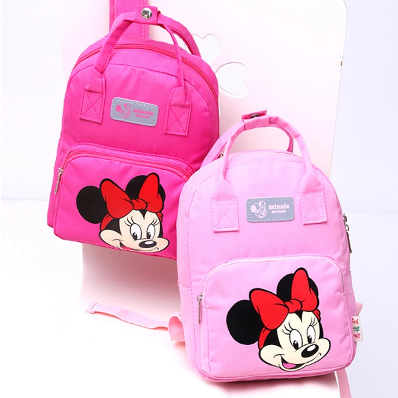 Disney Minnie Mouse Girls Pink School Backpack Book bag Kids Children Cartoon