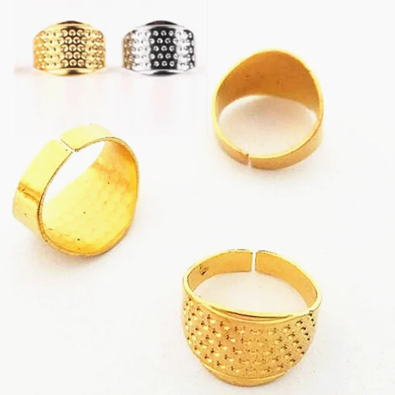 Retro Metal Finger Protector Adjustable Thimble Ring Handworking Needle Thimble Needles Craft Household DIY Sewing Accessories