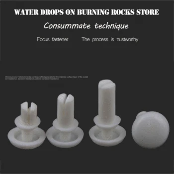 

100pcs R3570 Diameter Hole White Black Nylon Plastic Insulating Fastener Retainer Cover PC Board Clip R Type Push Rivet