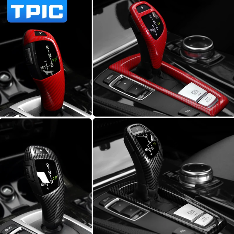 TPIC автомобильные аксессуары ABS чехол для рычага переключения передач переключатель стикер BMW F10 F07 F06 F12 F13 F25 F26
