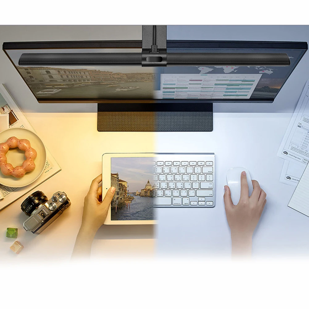  5V USB LED Dimmable Table Lamp Monitor Laptop Screen Soft Lights Light Bar Eye Protection Reading D