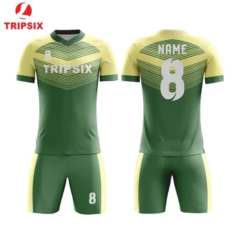 

Green Soccer Uniforms Customized Children Football Jerseys Free Shipping