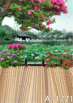 

LIFE MAGIC BOX Backgrounds For Photo Studio Cloth Photography Background A Lot Of Lotus Flowers In The Pond Backdrop