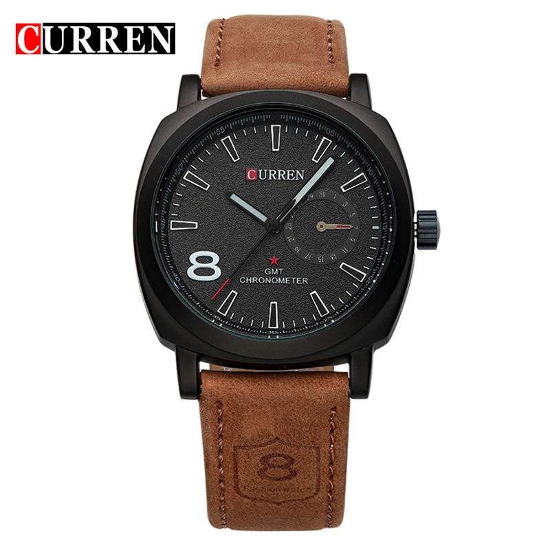  2018 CURREN New Watches Fashion Quartz Watch Men's Military Sport Wristwatch Male Analog Luminous W