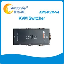 KVM коммутатор 4 порта USB 2,0 VGA сплиттер принтер Мышь Клавиатура коммутатор 1920*1440 VGA переключатель коробка адаптер KVM-V4