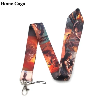 

20pcs/lot Homegaga Tomb Raider movie neck lanyards for keys glasses holder bead keychain phones cameras webbing D0839