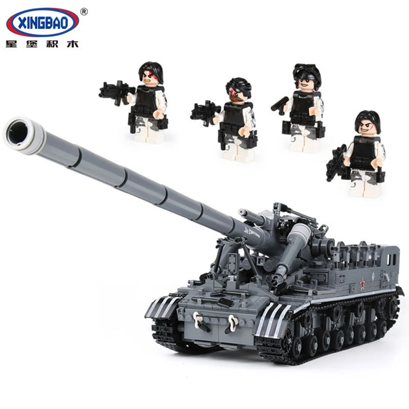 

XINGBAO 06001 1389PCS Military Series Building Blocks The T92 Tank Set Action Figures Compatible LegoINGlys Military Bricks