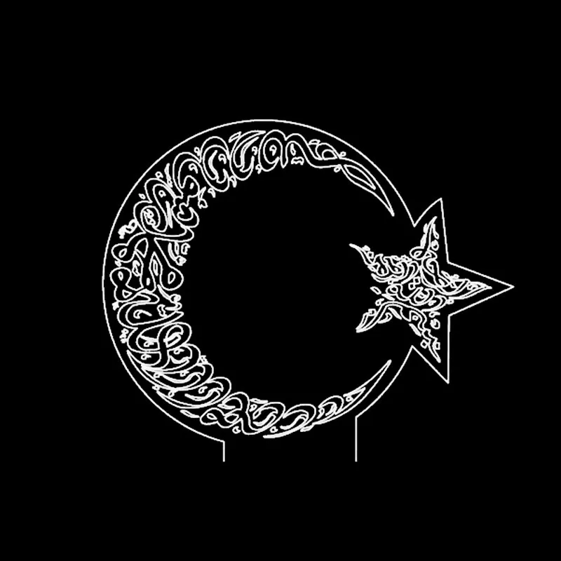 

7 Color Change 3D Visual Night Light Led Stars Moon Modeling Kids Touch Flag Of Turkey Desk Lamp Bedroom Decor Creative Lighting