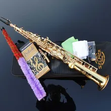 Saxophone Beautiful Golden Bb Straight Soprano Saxophone Saxophone France Henry Reference 54 Best Selling Top Musical Instrument