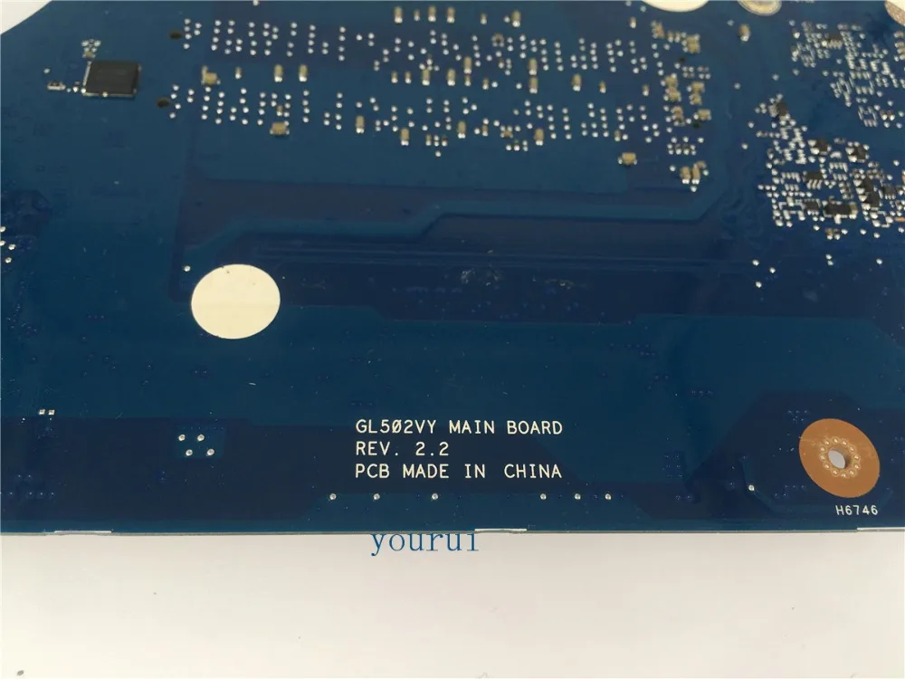  yourui FOR ASUS GL502VY GL502VS Laptop Motherboard W I7-6700H CPU Mainboard GTX980M GPU DDR4 REV2.2