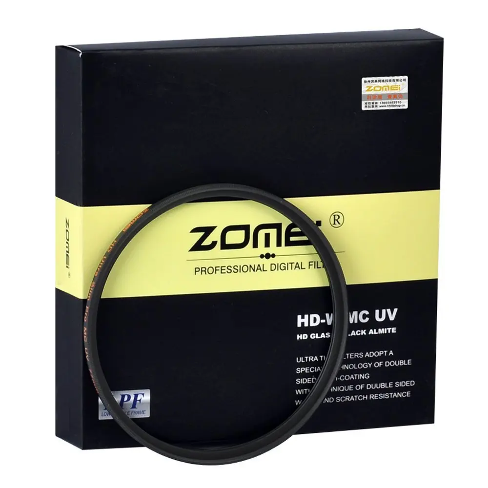 Ультратонкий фильтр ZOMEI для камеры HD MC UV 40 5/49/52/55/58/62/67/72/77/82 мм 18 слойный