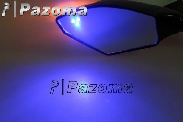Мотоцикл Pazoma супермото зеркала с светодиодный поворотники интегрирована для CBR 250 500 600 1000 RR GSXR HAYABUSA