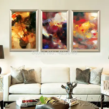 

3 Panels modern abstractat canvas art crylic oil painting abstract painting canvas art 4
