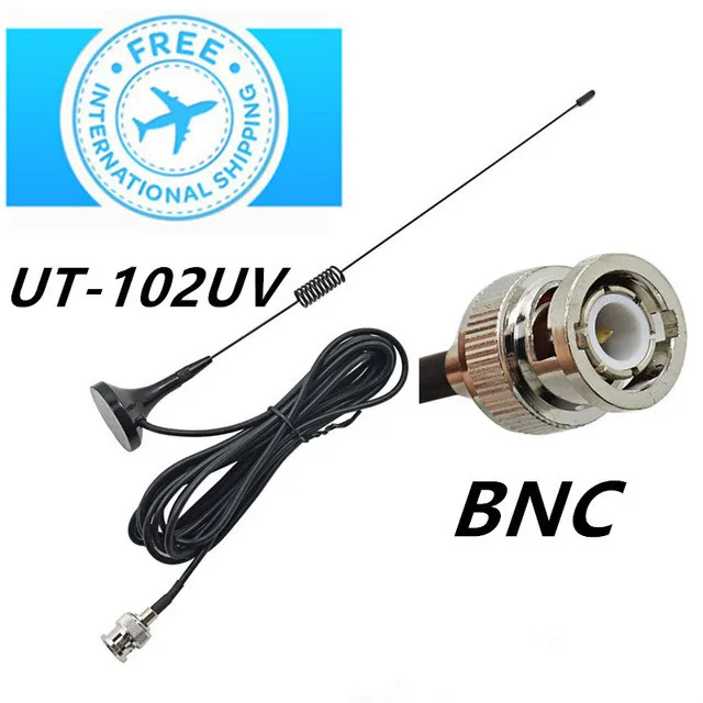 Ut-102uv SMA-F женский/мужской/BNC УВЧ + УКВ Dual Band двухстороннее Радио Телевизионные антенны для Baofeng UV-5R BF-888S UV-82 Двухканальные рации
