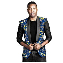 African Print Men Black Long Sleeve Coat Africa Dashiki Festive Blazers Customize African Man’s Suit Jacket African Costum