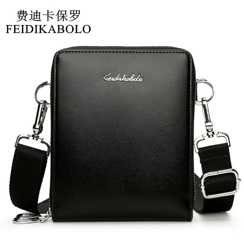 FEIDIKABOLO новые модные мужские сумки кожаная мужская сумка с двойной молнией