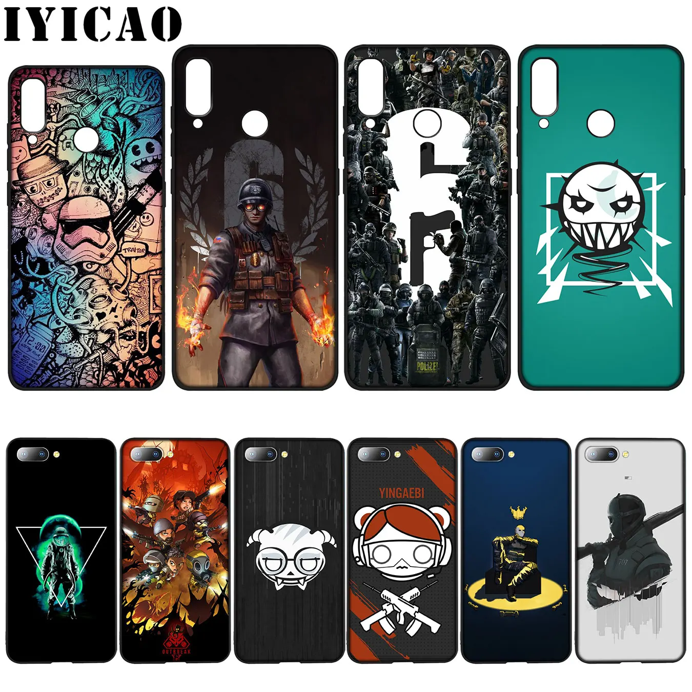 

IYICAO Voltron Rainbow Six Siege Silicone Soft Case for Huawei Y7 Y6 Prime Y9 2018 Honor 8C 8X 8 9 10 Lite 6A 7C 7X 7A Pro