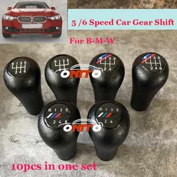 

5/6Speed Car Gear Shift Knob Cover Plastic For BMW E30 E32 E34 E36 E38 E39 E46 E53 E60 E63 E83 M-Power 10pcs/lot Good quality