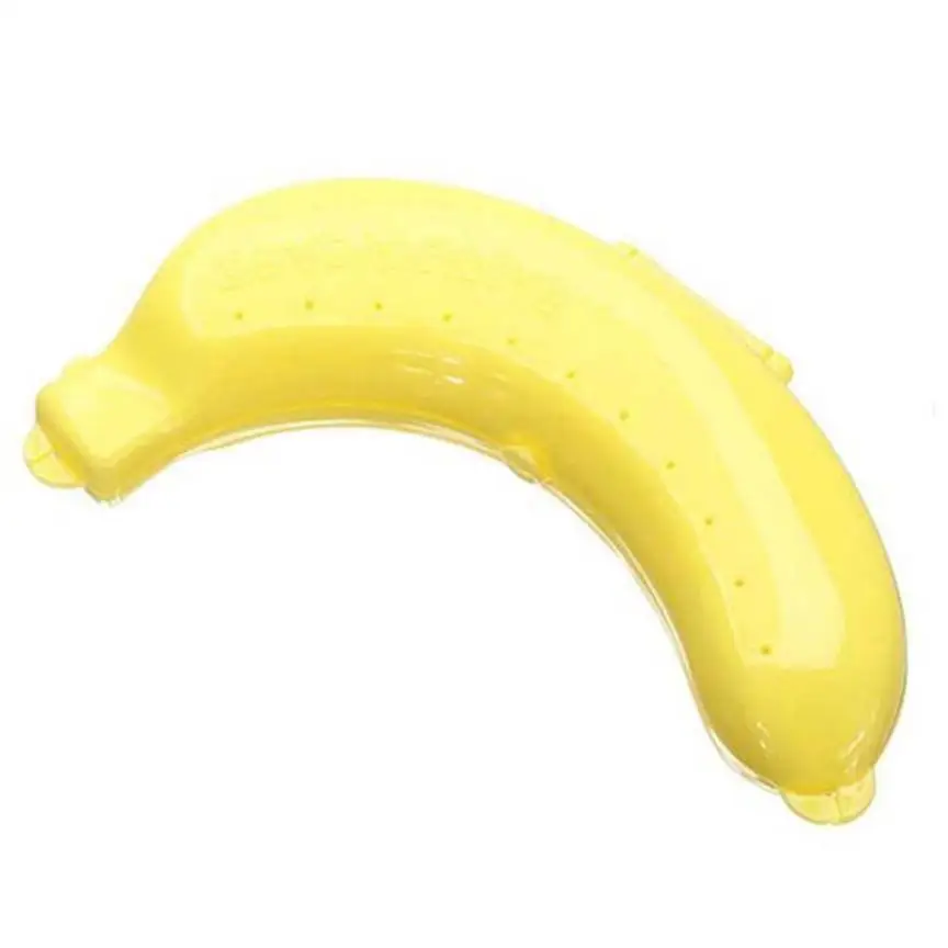 Квалифицированный милый 3 цвета Фрукты Банан протектор Коробка держатель Чехол Контейнер для ланча коробка для хранения для детей Защитный фруктовый чехол SEP20 - Цвет: Цвет: желтый