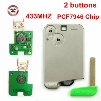 

La-guna 2 key card 433MHZ Re-nault Smart Key with 2 Button Re-nault Smart Key with 2 Buttons for Re-nault Free Shipping