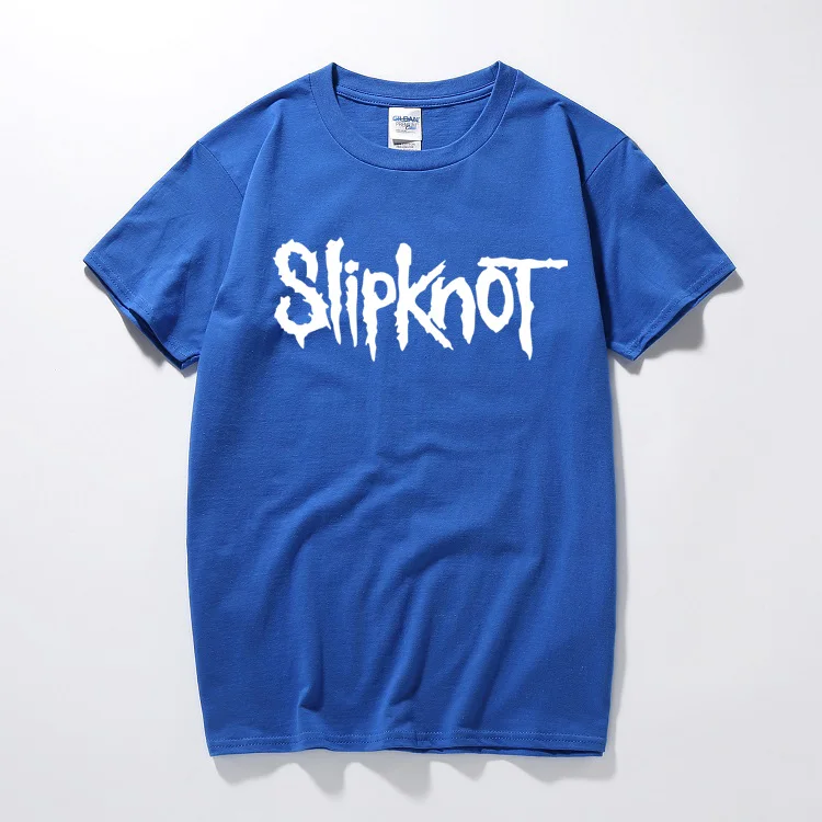 Летний стиль 2017 г. модные Для мужчин футболка черная футболка Для мужчин рубашка хлопок рок-группы Slipknot печати хип-хоп Футболка