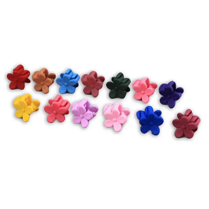 10 pcs New Fashion Baby Girls Small Hair Claw Cute Candy Color flower Hair Jaw Clip Children Hairpin Hair Accessories Wholesale