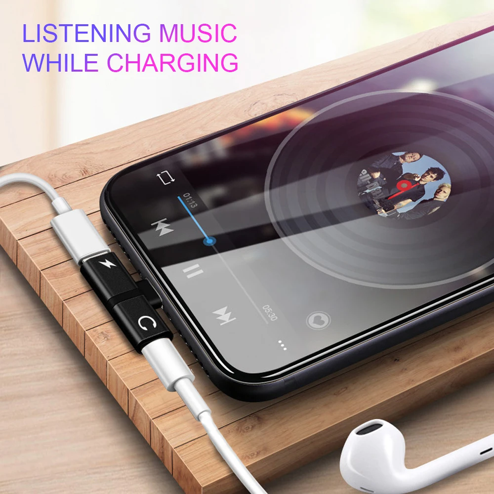 PORTEFEUILLE 2in1 Audio Double Auriculares Connector Adaptador For Iphone 7 XR X10 XS MAX 8 Plus Splitter Jack Headphone Adapter PORTEFEUILLE 2in1 Audio Double Auriculares Connector Adaptador For Iphone 7 XR X10 XS MAX 8 Plus Splitter Jack Headphone Adapter
