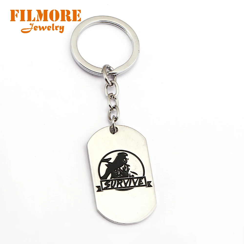 

Filmore Online Game Jewelry Horizon Zero Dawn Survive Keychain Key Ring Chaveiro Dog Tag Key Chain llaveros Trinket Men Boy Gift