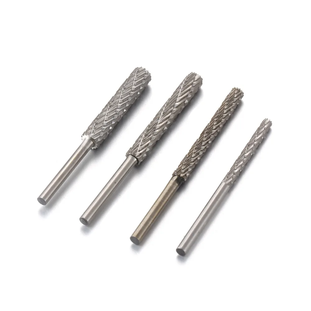 High Quality 6 Pcs High Speed Steel Rotary Bur Cutter 3x3mm/3x4mm/3x5mm