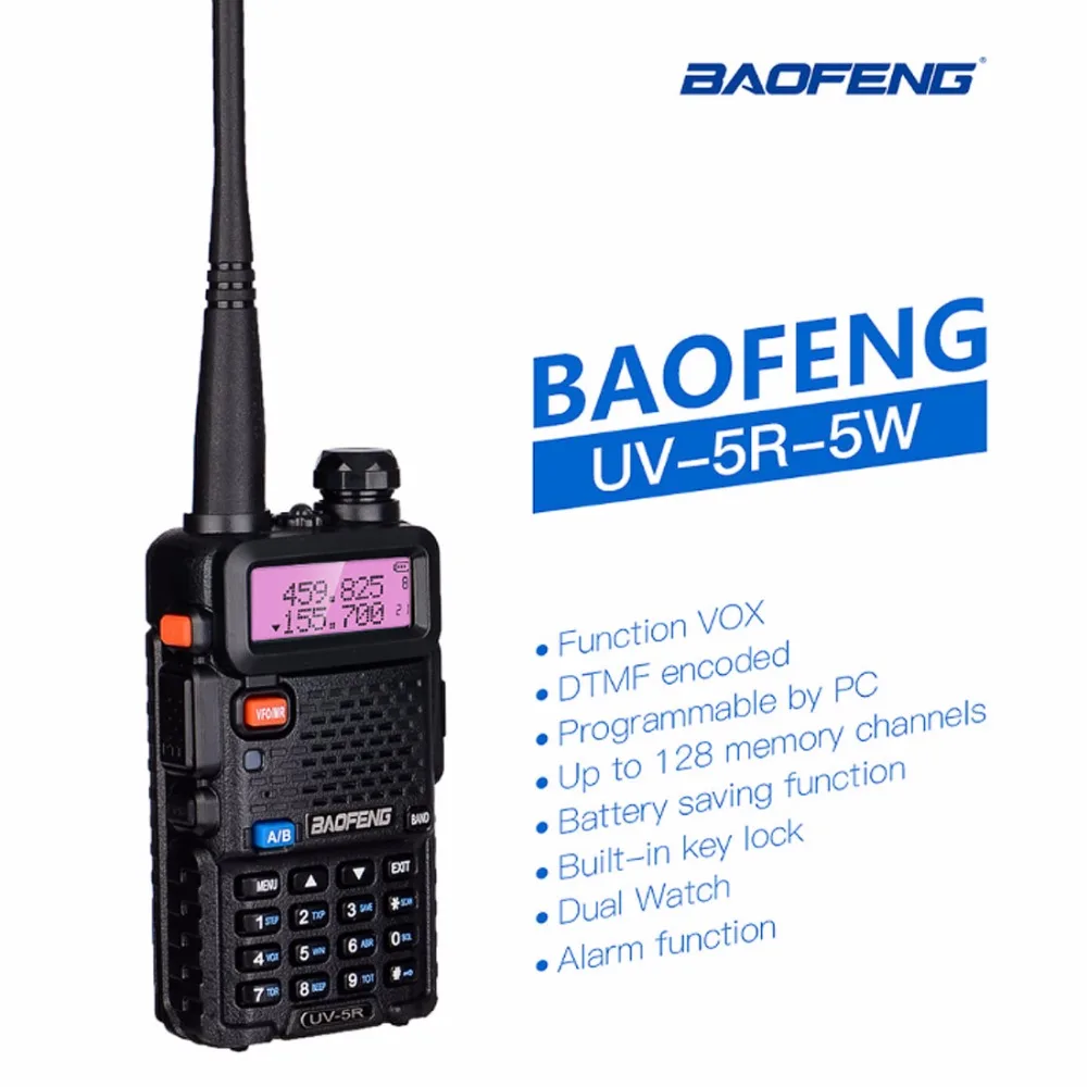 BaoFeng UV 5R портативная рация VHF/UHF Двухдиапазонная двухсторонняя радио