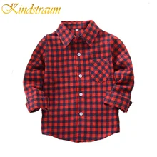 Kindstraum/весенне-осенняя рубашка для мальчиков модные клетчатые хлопковые детские рубашки детская повседневная одежда в английском стиле с длинными рукавами MC568