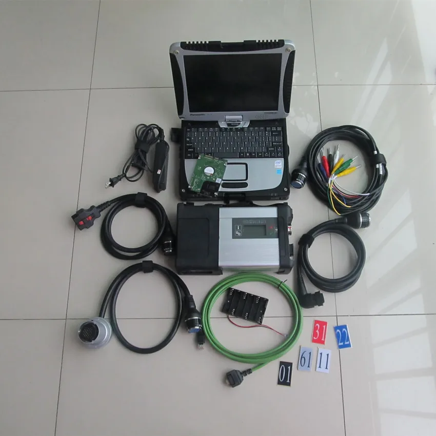

rcobd mb star diagnostic tool sd connect c5 with 2017.05 software 250gb hdd installed in cf19 laptop ready to use