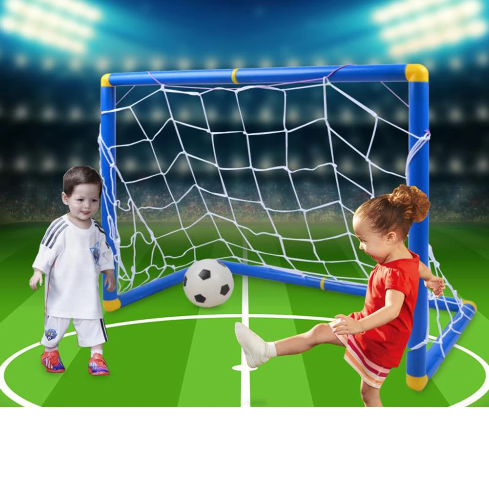 

1 Set Soccer Goal Portable Assembly DIY 90CM Football Door Soccer Gate Outdoor Indoor Game For Kids Toy Sports With Football