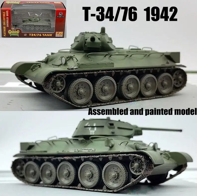 

WWII Russian T-34/76 tank 1942 green 1/72 non diecast Easy model