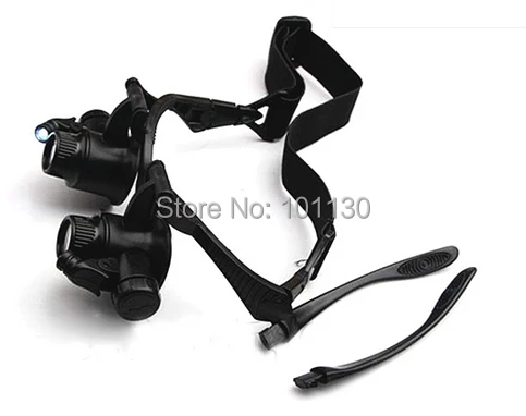 

Glasses Type Magnifying Glass NO.9892G 20X Binocular Eyeglasses Magnifier with Light