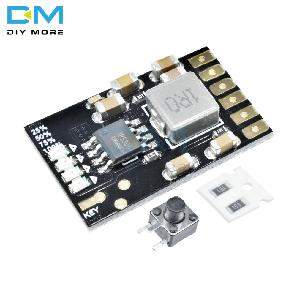 

2A 5V Charge Discharge Integrated 3.7V 4.2V Lithium Battery Boost Mobile Power Protection Diy Electronic PCB Board Module