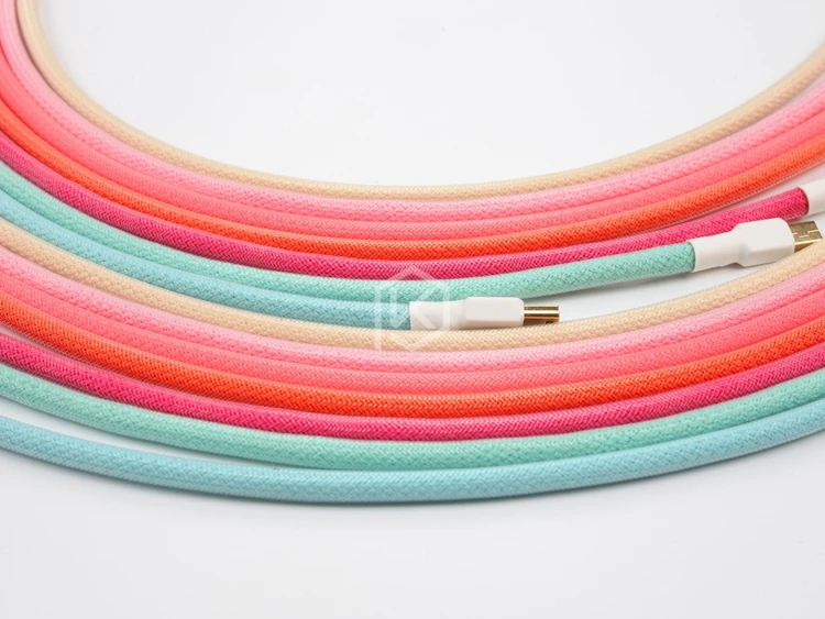 Цветной нейлоновый usb-кабель с рукавами, мини-usb порт, позолоченные разъемы длиной 1,2 м, 6 цветов, синий, розовый, фиолетовый, оранжевый, бежевый, голубой